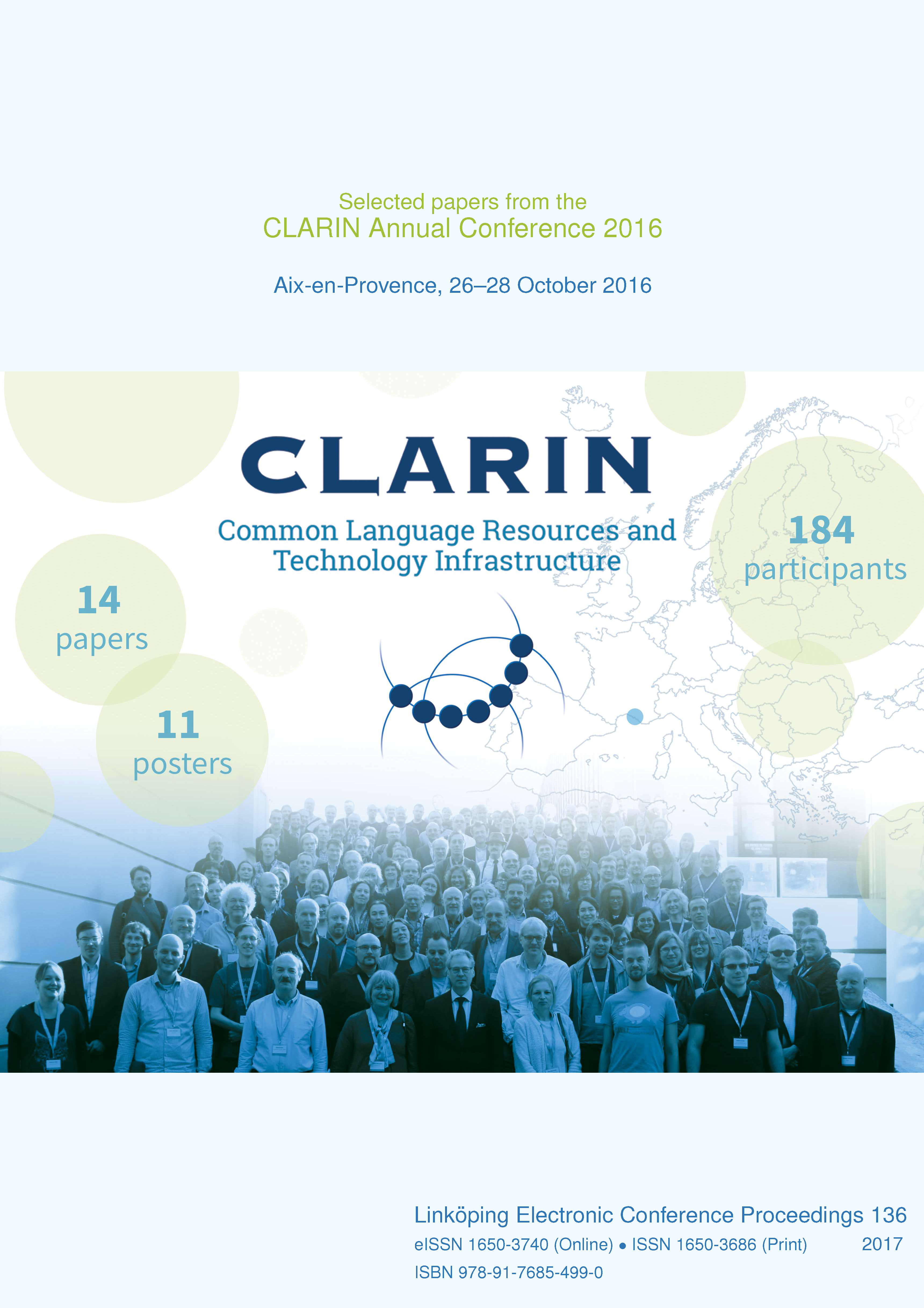 					View Selected papers from the CLARIN Annual Conference 2016, Aix-en-Provence, 26–28 October 2016, CLARIN Common Language Resources and Technology Infrastructure
				
