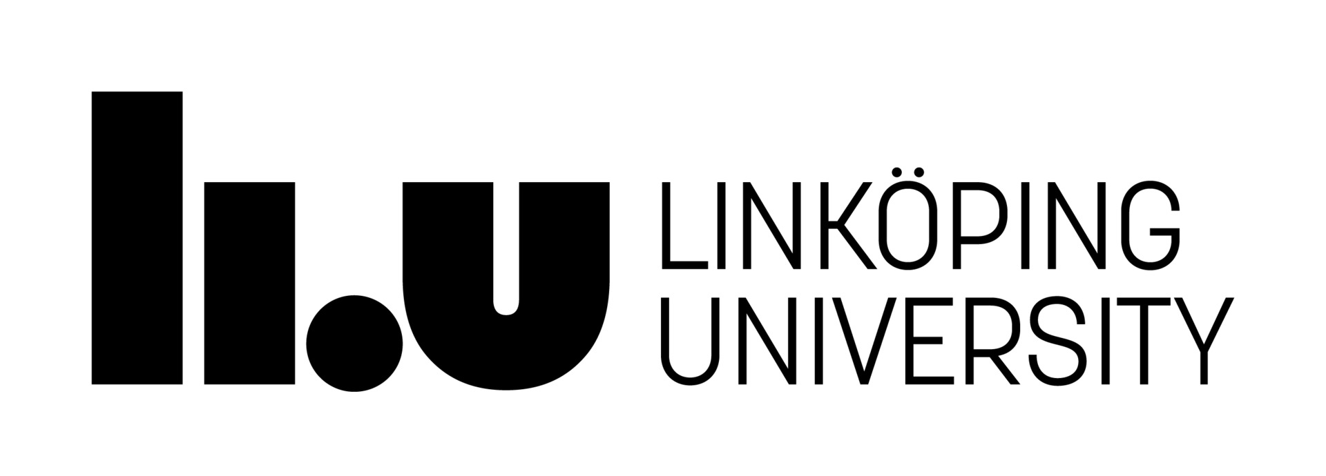 Linköping University Black on White Logotype